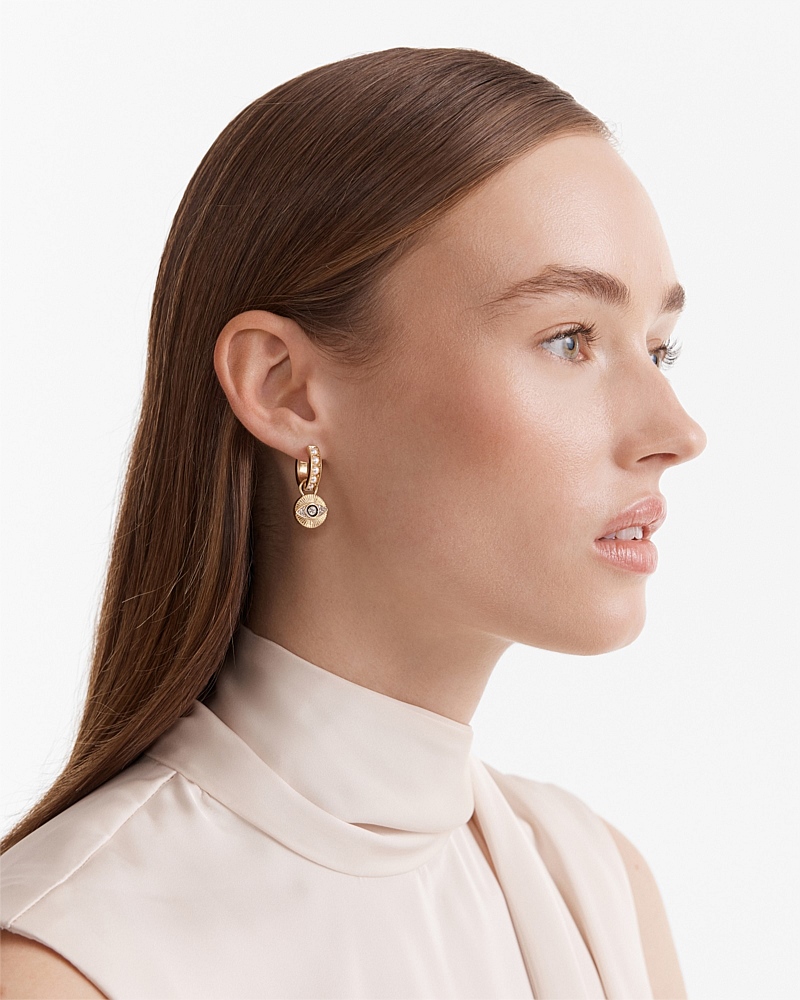 Emotively Pearl Huggie Hoop Earrings