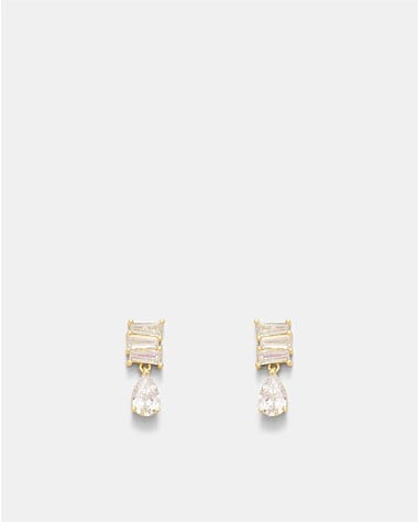 Enchantment Crystal Drop Stud Earrings