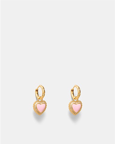 Lace Heart Hoop Earrings