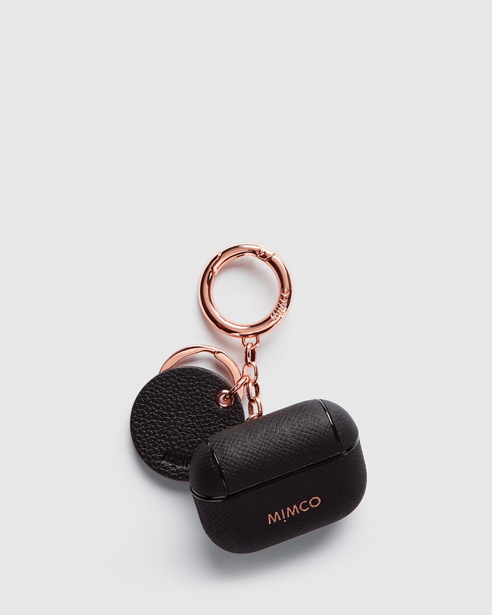 Black Rose Gold Mimpod AirPod Pro Keyring Case - Bags Charms | Mimco