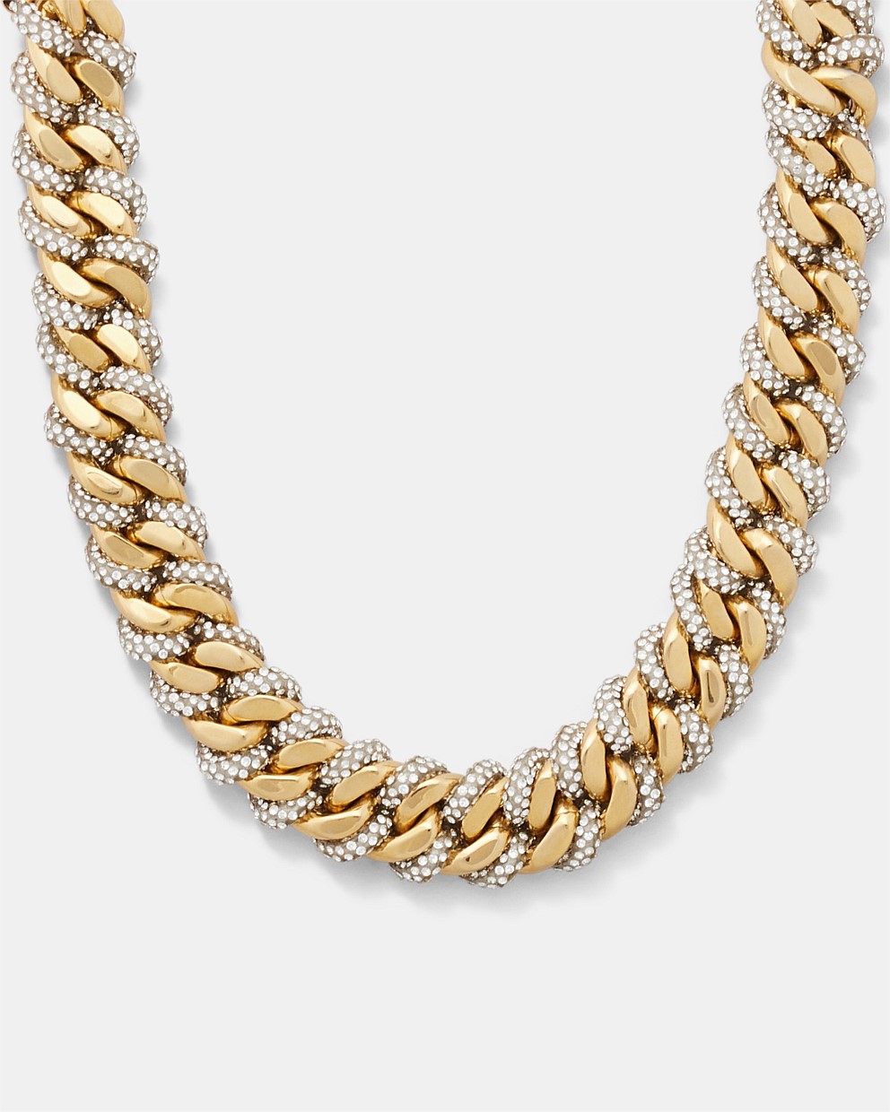 Gold Twisted Crystal Choker Necklace - Necklaces | Mimco
