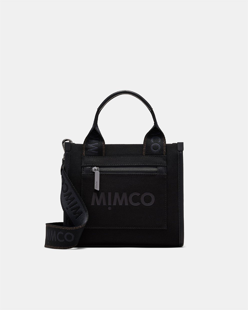 【MIMCO】Patch Mini Tote Bag/ミニトート/キャンバス&合皮/ロゴ Black Gunmetal Patch Mini Tote Bag - Patch | Mimco
