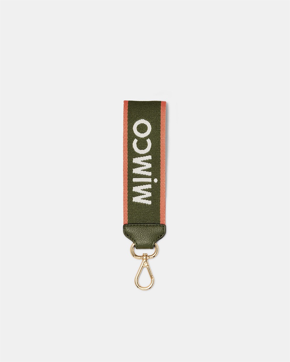 Winter Moss Stripe Webbing Wrist Strap - Wristlet Straps | Mimco