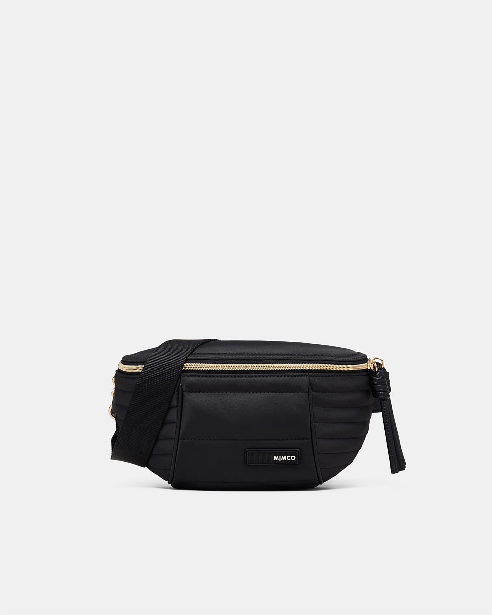 Mimco black hip bag best sale