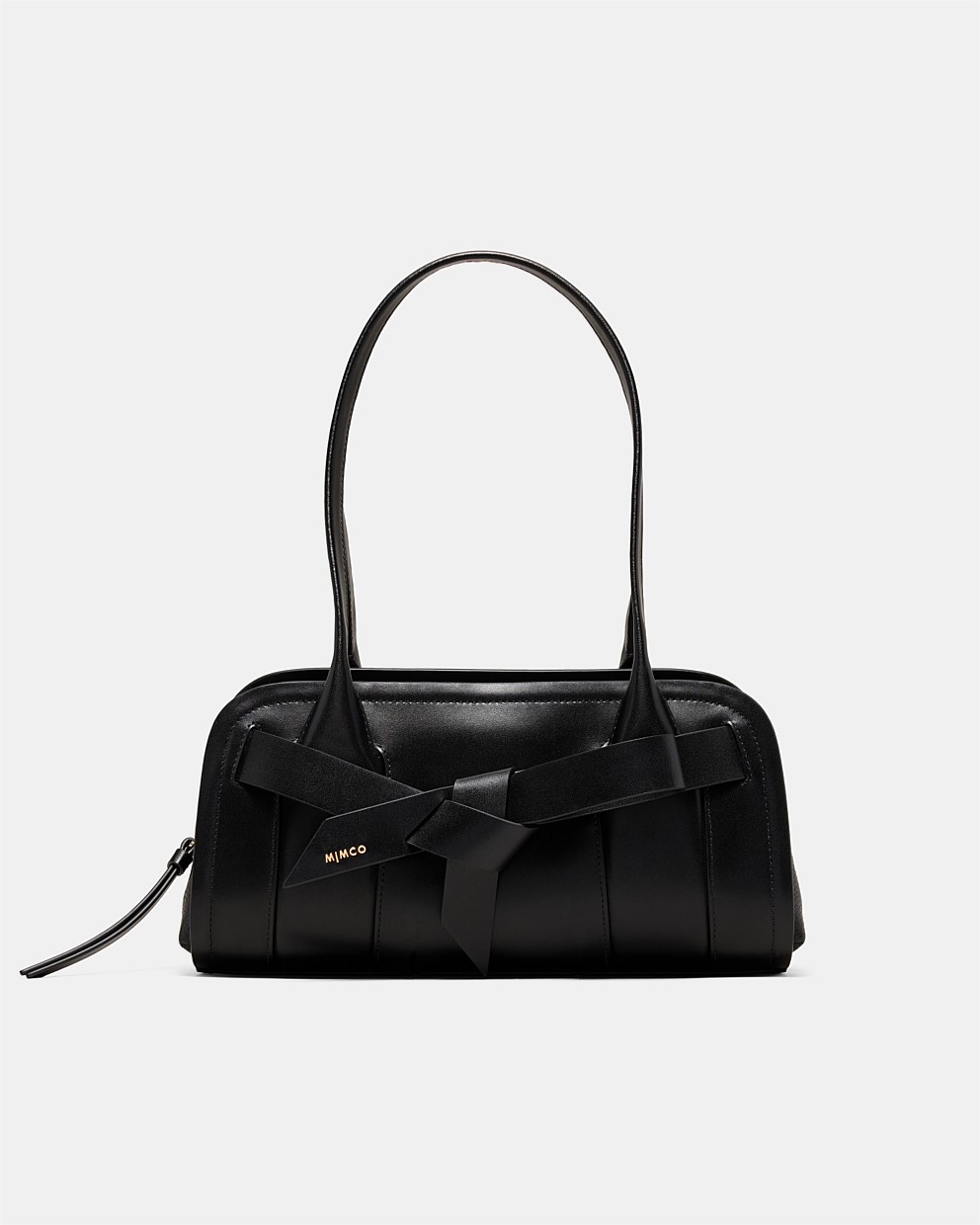 【MIMCO】Darcy Bowler Bag/レザーバッグ/帯(おび)風デザイン Black Light Gold Darcy Bowler Bag - Bags | Mimco