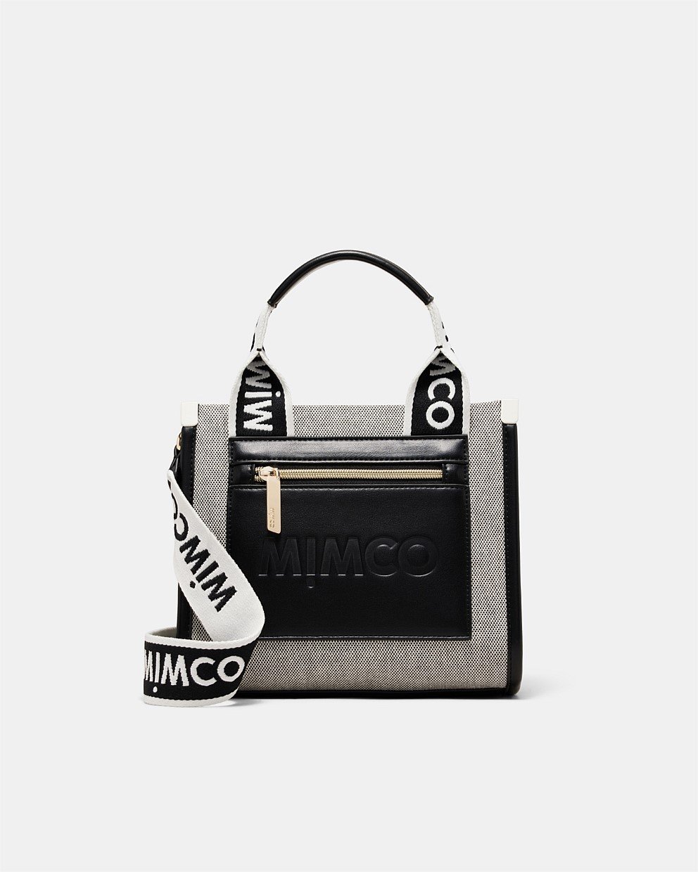 Black White Patch Mini Tote Bag - Mini Bags | Mimco