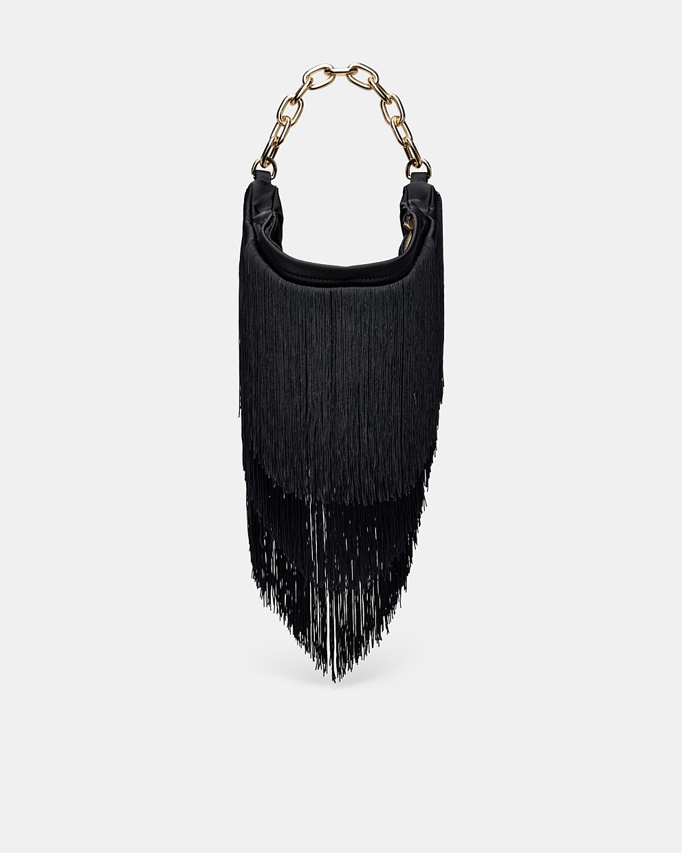 Black Rockbird Fringe Shoulder Bag Bags Mimco