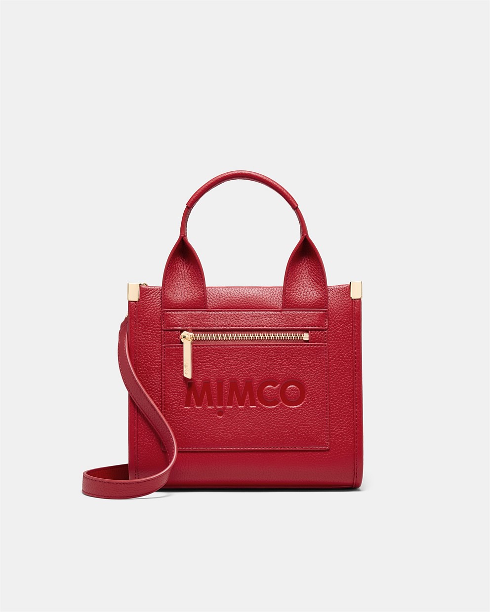 Lipstick Red Patch Leather Mini Tote Bag - Crossbody Bags | Mimco