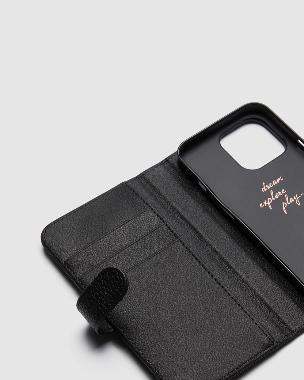 ミムコ 手帳型 レザー★MIMCO★MIM-MAZING FLIP CASE IPHONE8/SE Black Rose Gold Mim-Mazing Flip Case For Iphone 13-13 Pro