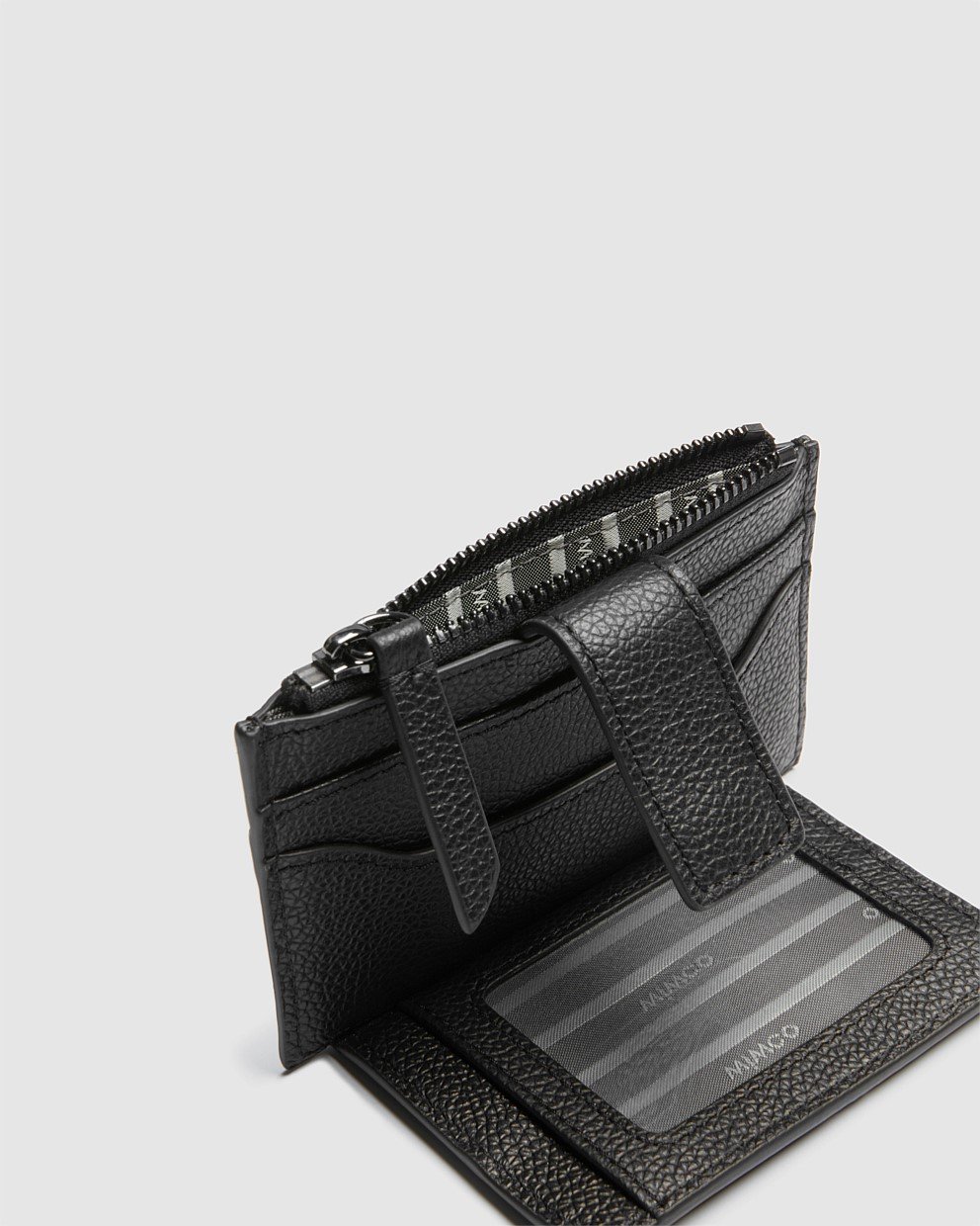 Black Gunmetal Classico Duo Card Wallet - Card Holders | Mimco