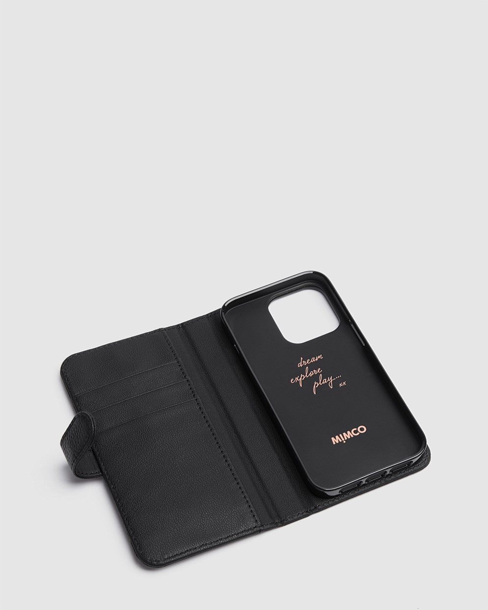 Black Rose Gold Hendrix Flip Case For Iphone 13-13 Pro