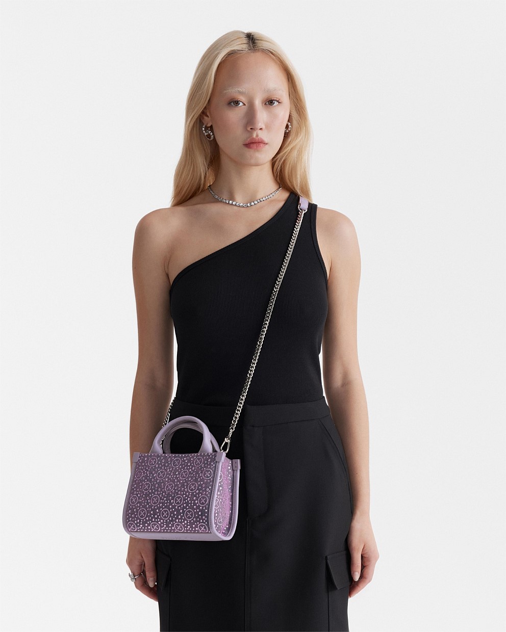 Violet Swirl Mim-Gram Sparkle Crossbody Bag - Crossbody Bags Violet Swirl Mim-Gram Sparkle Crossbody Bag - Crossbody Bags