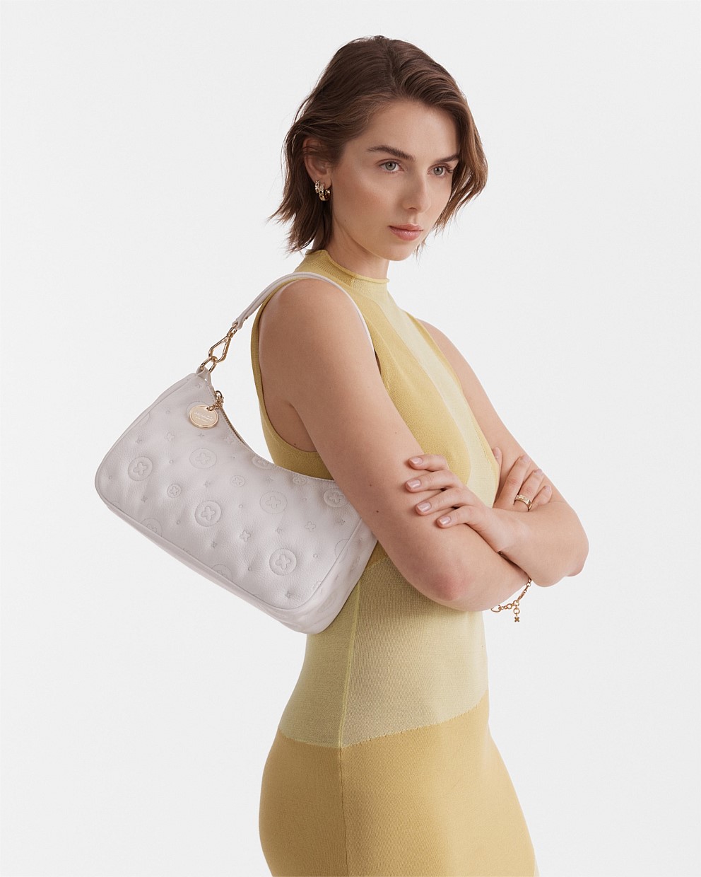 White Flashback Leather Shoulder Bag - Crossbody Bags | Mimco 