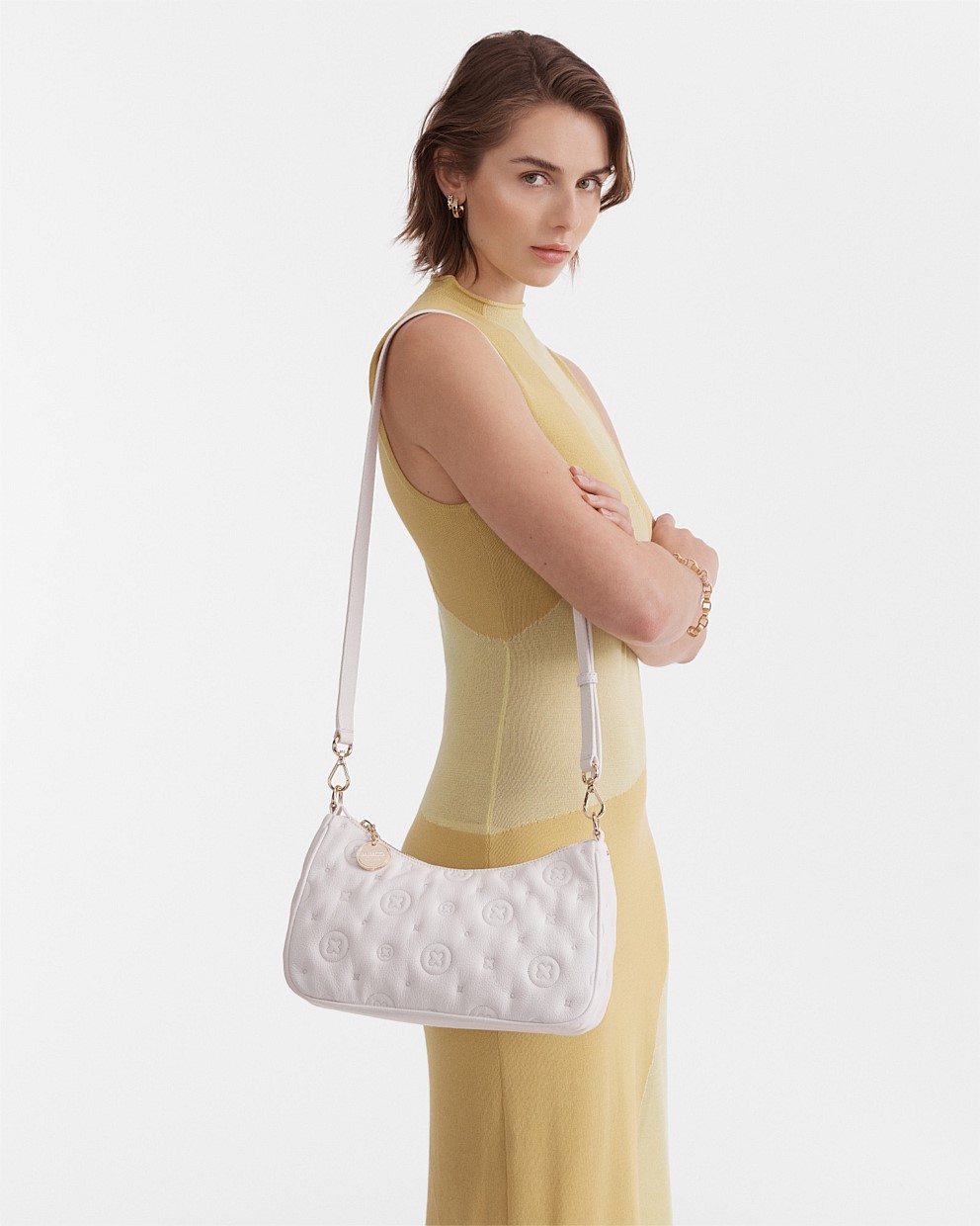 White Flashback Leather Shoulder Bag - Crossbody Bags | Mimco 