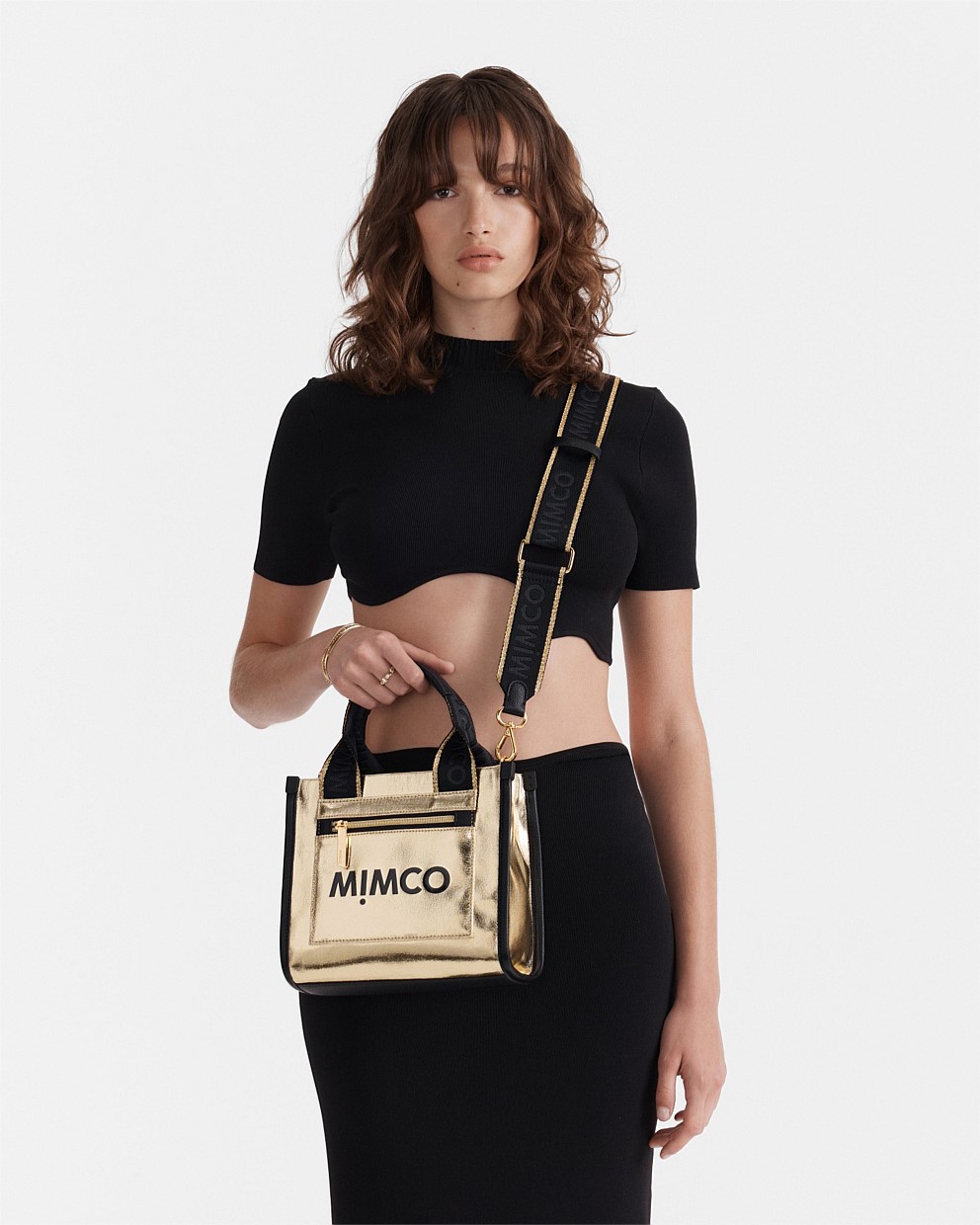 Light Gold Patch Mini Tote Bag - Crossbody Bags | Mimco
