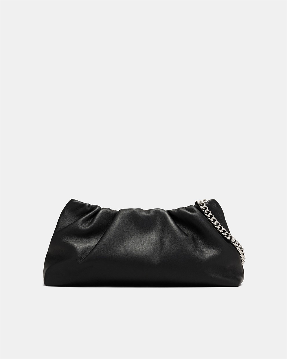 Black clutch bag with strap on sale