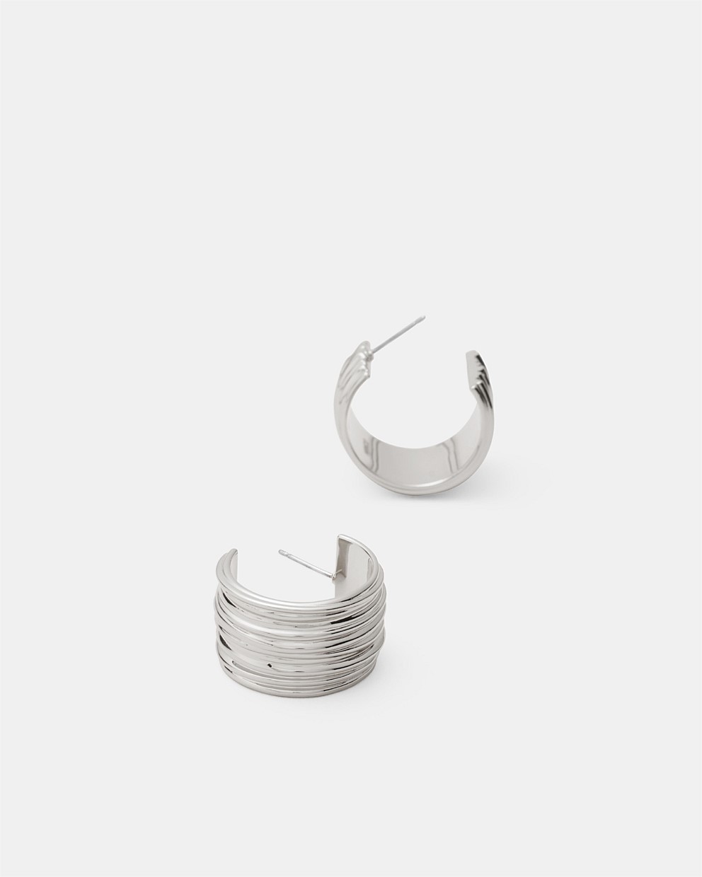 Silver Bassline Hoop Earrings - Hoop Earrings | Mimco Silver Bassline Hoop Earrings - Hoop Earrings | Mimco