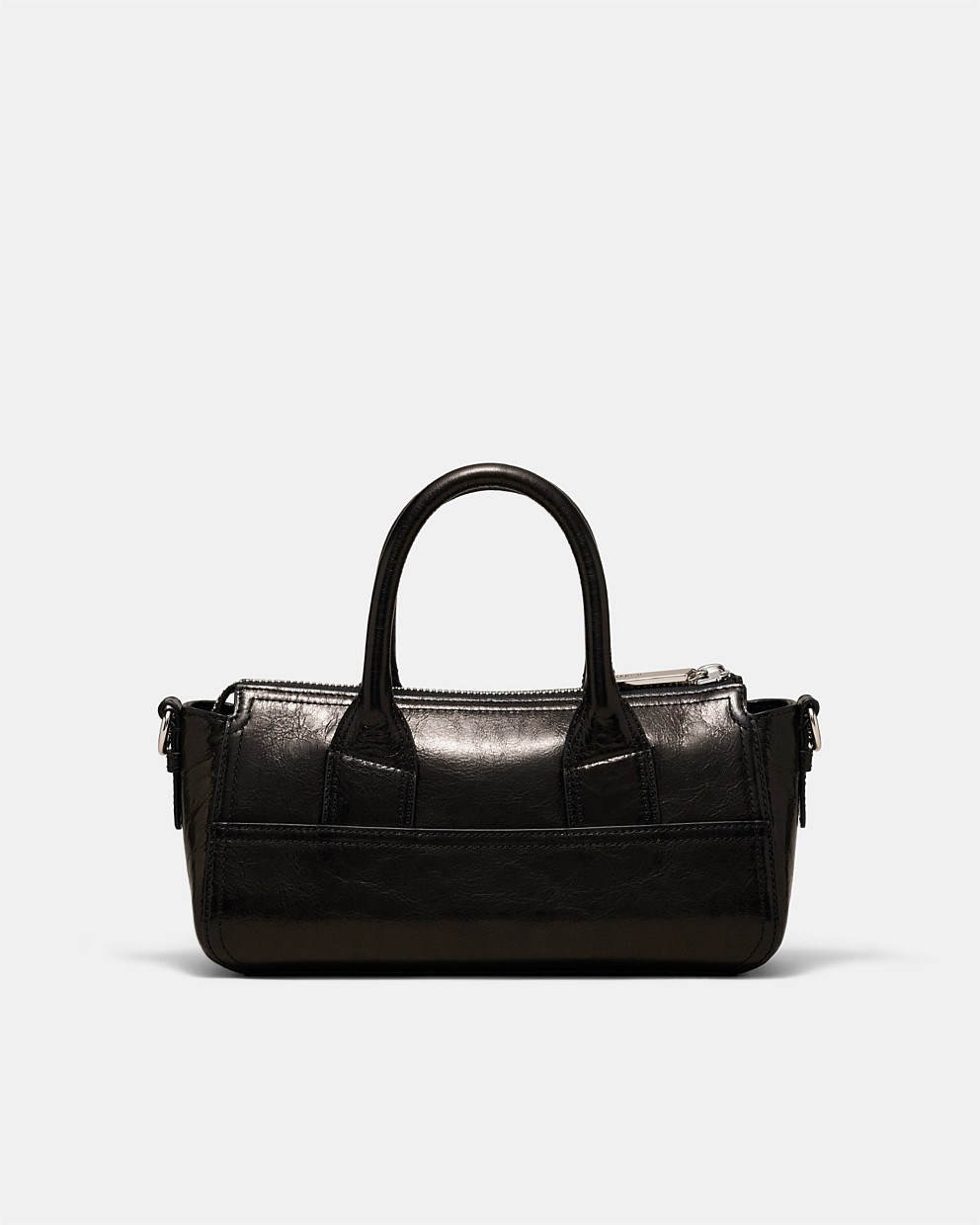 Bitter Chocolate Buckle Up East West Bowler Bag - Crossbody Bags