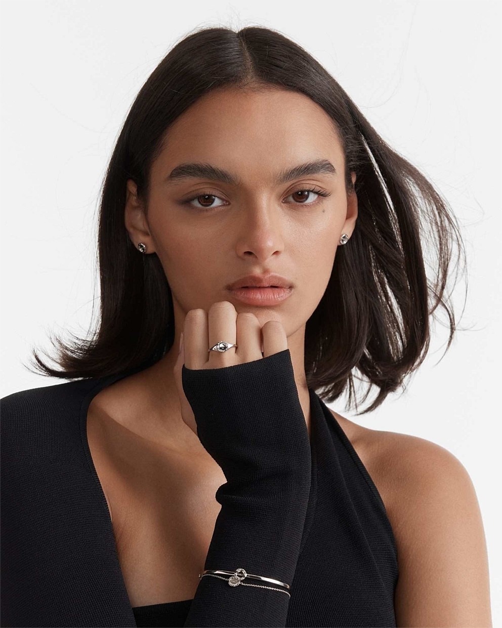 Silver Lune Signet Ring - Rings | Mimco