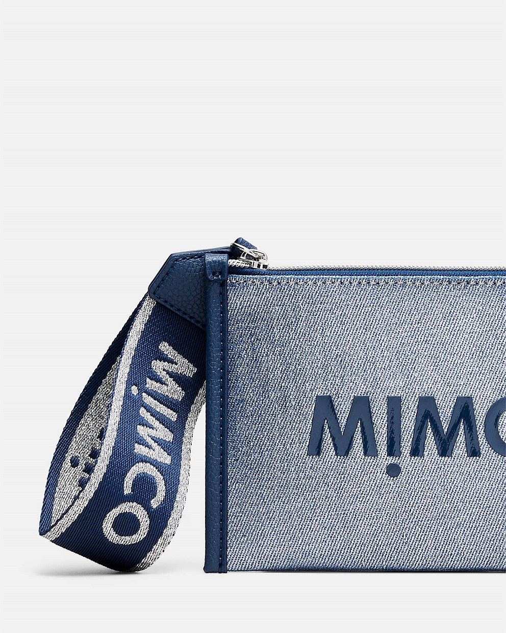 Metallic Blue Patch Pouch - Pouches | Mimco