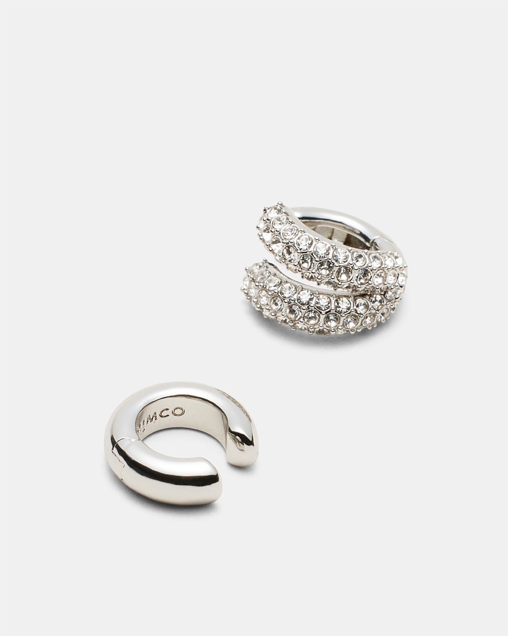 Silver Love To Love You Crystal Ear Cuff Set - Earrings | Mimco