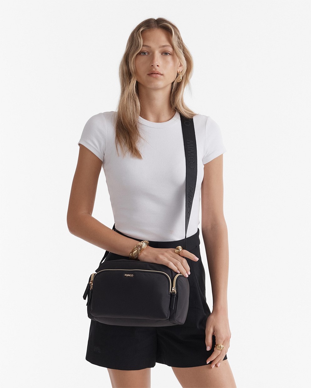 Black Light Gold The Stage Crossbody Bag - Bags | Mimco