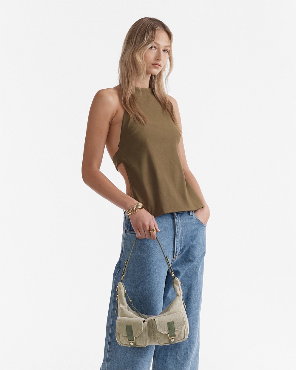 Soft Sage The 2004 Mini Hobo Bag - Shoulder Bags | Mimco Soft Sage The 2004 Mini Hobo Bag - Shoulder Bags | Mimco