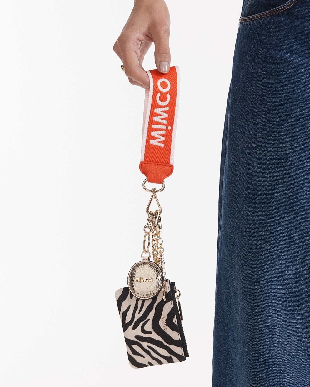 Mandarin Stripe Webbing Wrist Strap - Wristlet Straps | Mimco Mandarin Stripe Webbing Wrist Strap - Wristlet Straps | Mimco