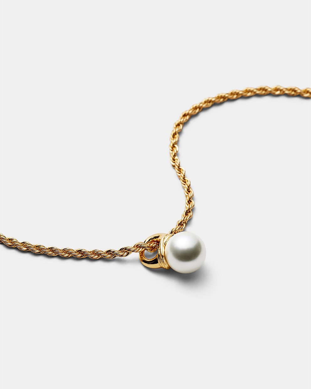 Gold En Pointe Pearl Pendant Necklace - Pendant Necklaces | Mimco