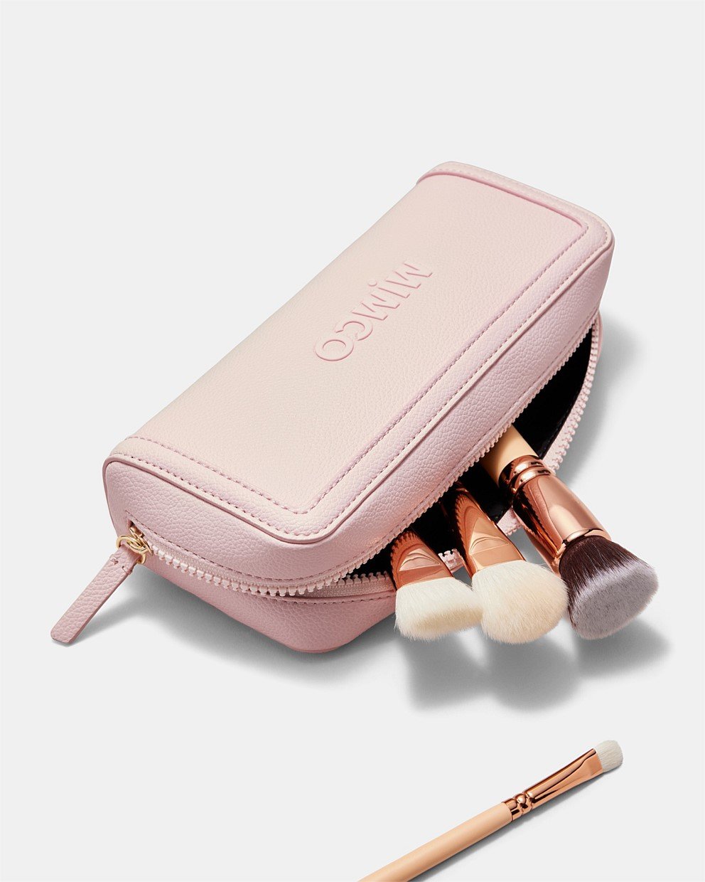 Rose Gold Mimco Makeup Case Atomic Small Cosmetic Case