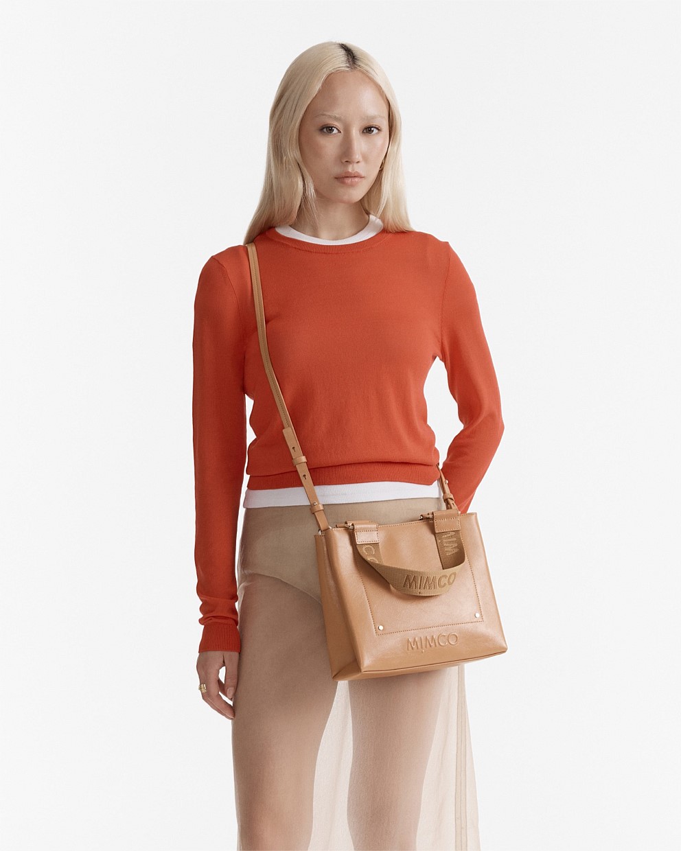 【MIMCO】Cremorne Mini Tote Bag/グロッシーレザー/ミニトート Black Light Gold Cremorne Mini Tote Bag - Tote Bags | Mimco