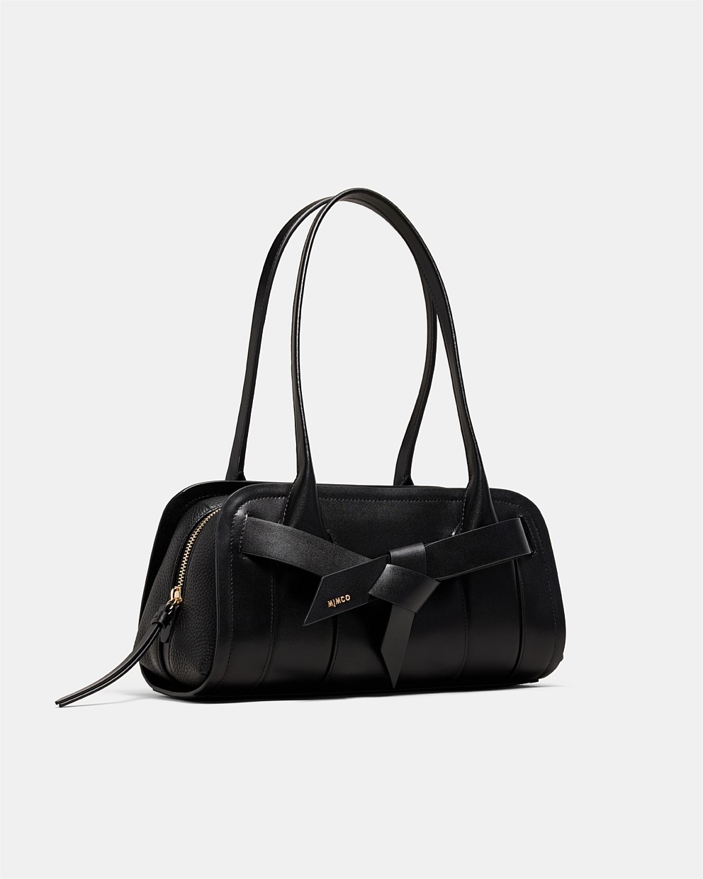 【MIMCO】Darcy Bowler Bag/レザーバッグ/帯(おび)風デザイン Black Light Gold Darcy Bowler Bag - Shoulder & Hobo Bags | Mimco