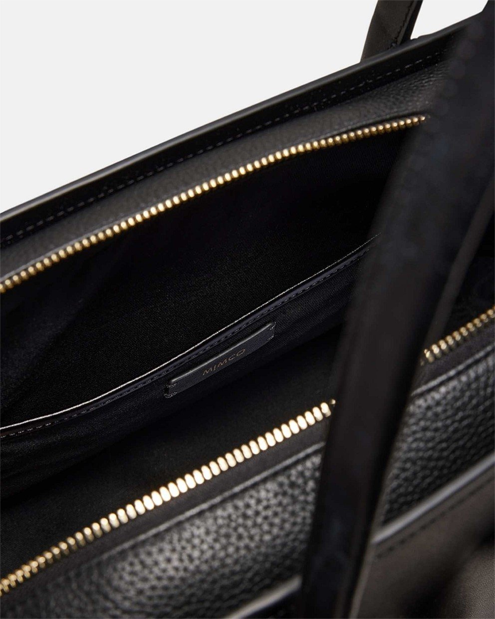 【MIMCO】Darcy Tote Bag/レザートート/帯(おび)風デザイン/PC可 Black Light Gold Darcy Tote Bag - Bags | Mimco