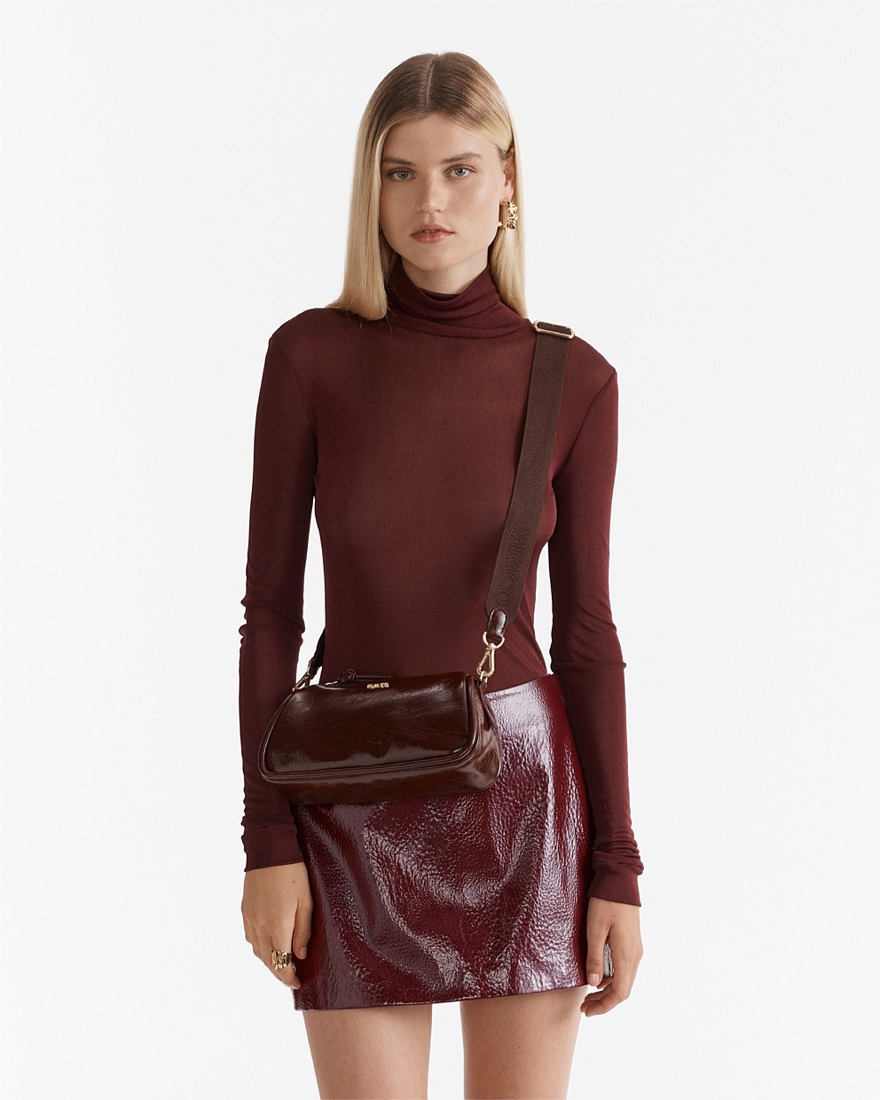 Bitter Chocolate Yasmine Crossbody Bag - Crossbody Bags | Mimco