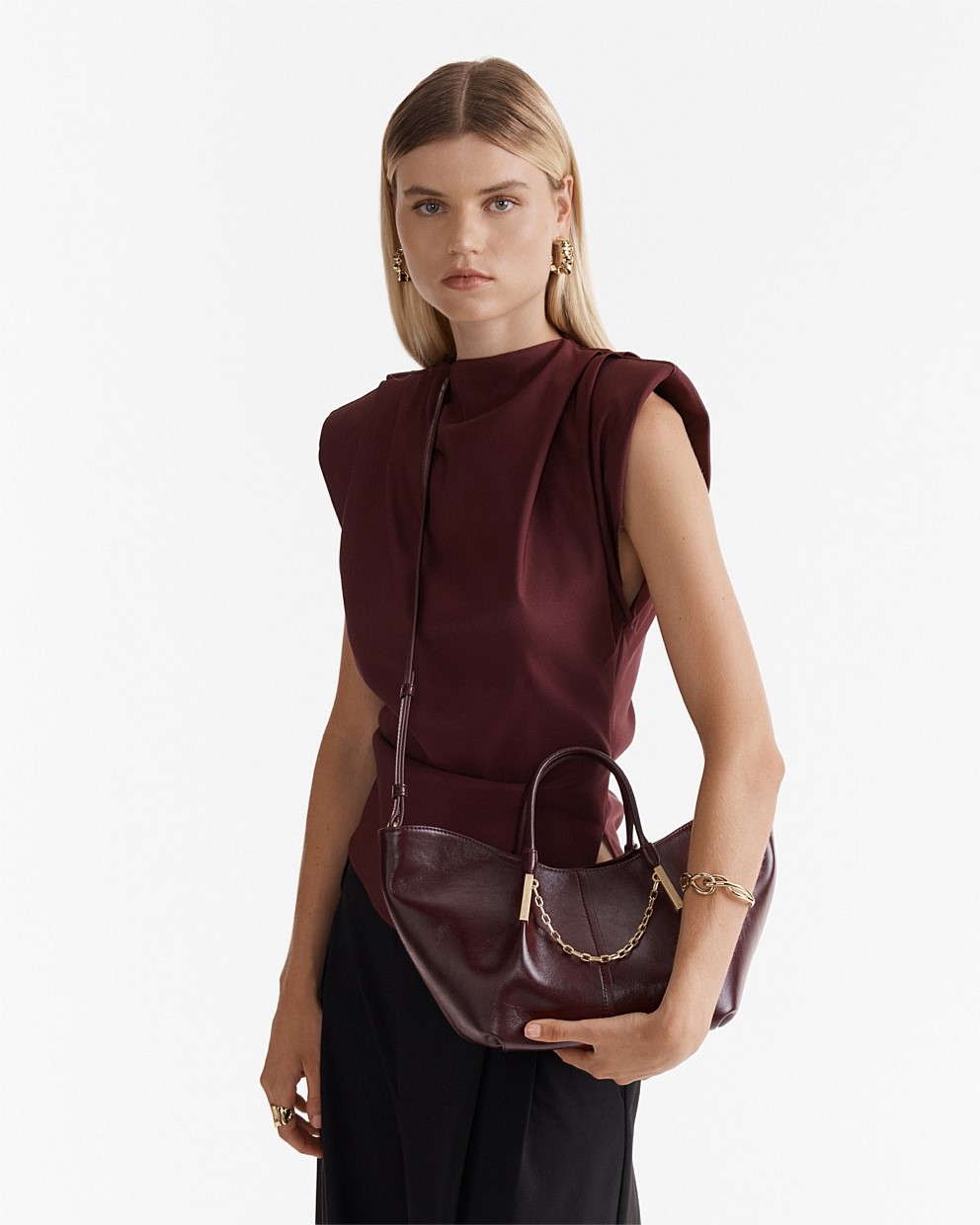 【MIMCO】Mayara Mini Tote Bag/レザーミニトート/ストラップ付 MIMCO】Mayara Mini Tote Bag/レザーミニトート/ストラップ付