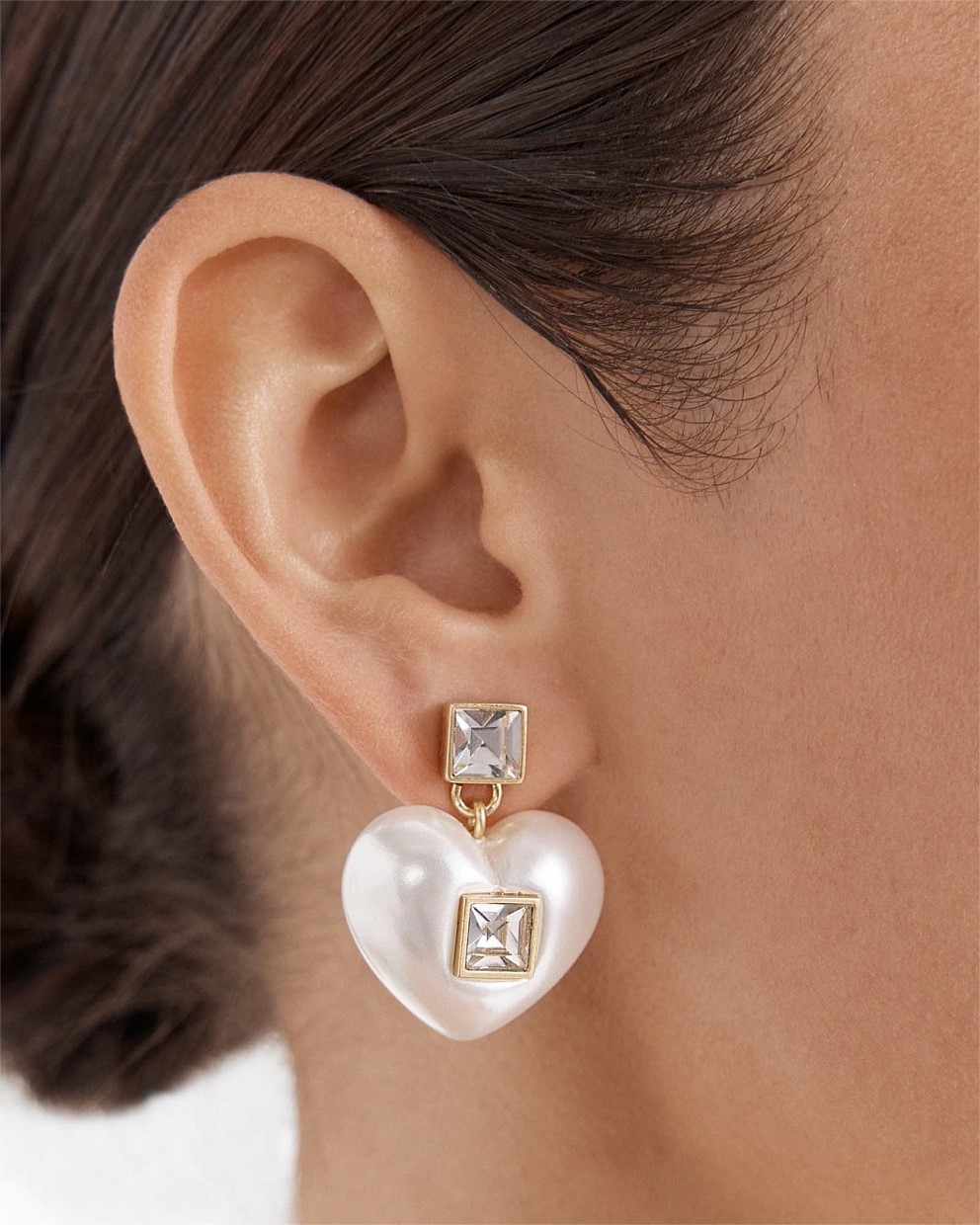 Pearl Devotion Heart Earrings - Drop Earrings | Mimco
