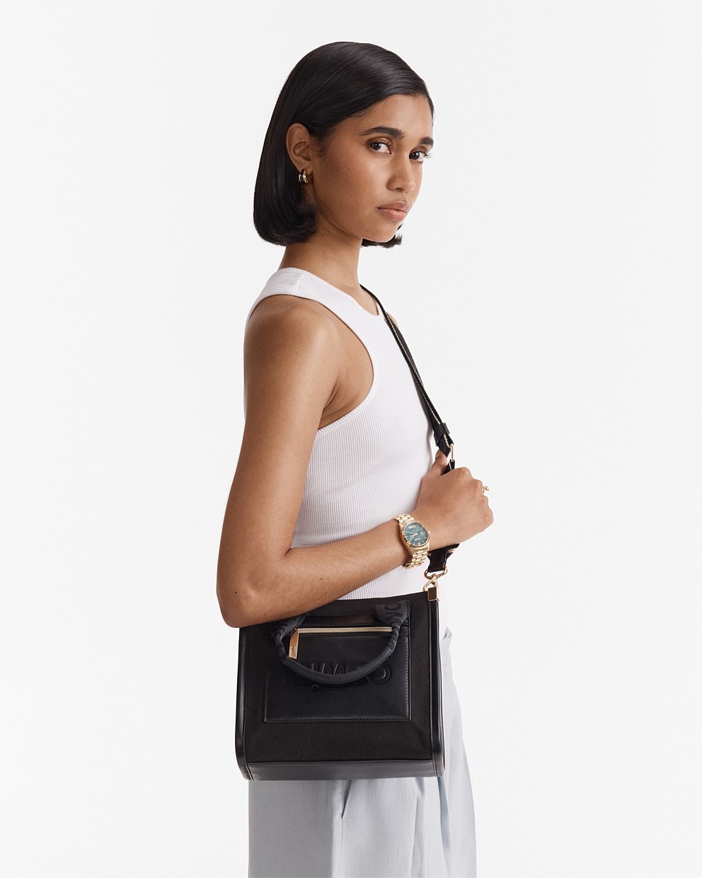 Black Patch Mini Tote Bag - Crossbody Bags | Mimco