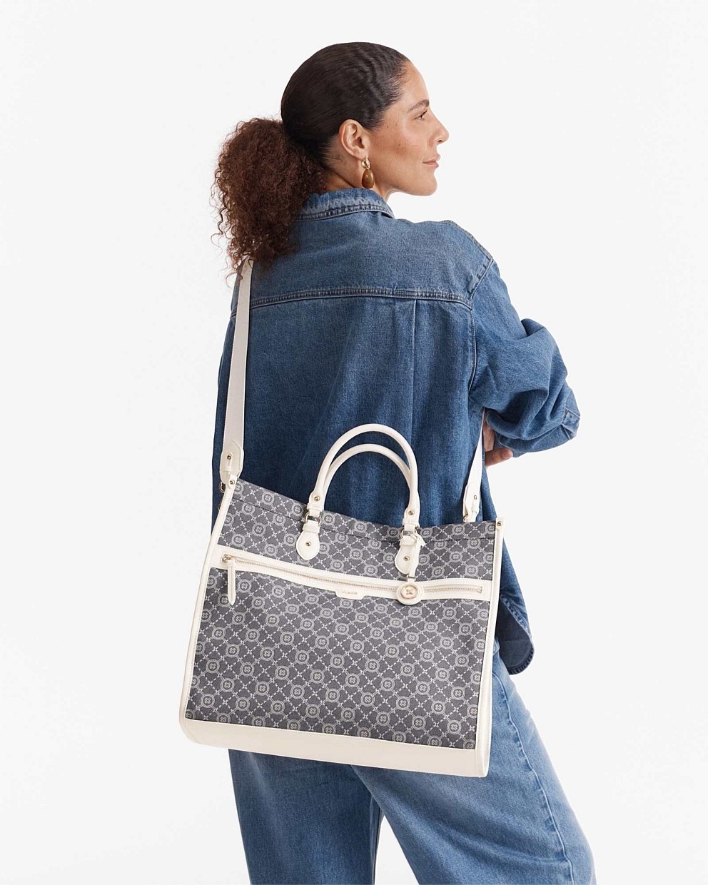 Denim Mim-Gram Tote Bag - Bags | Mimco