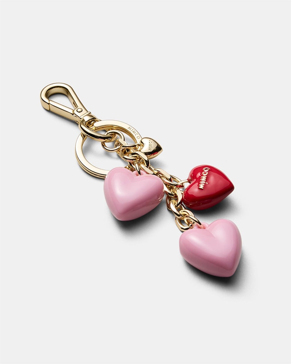 Pink Multi String Of Hearts Bag Charm - Bags Charms | Mimco