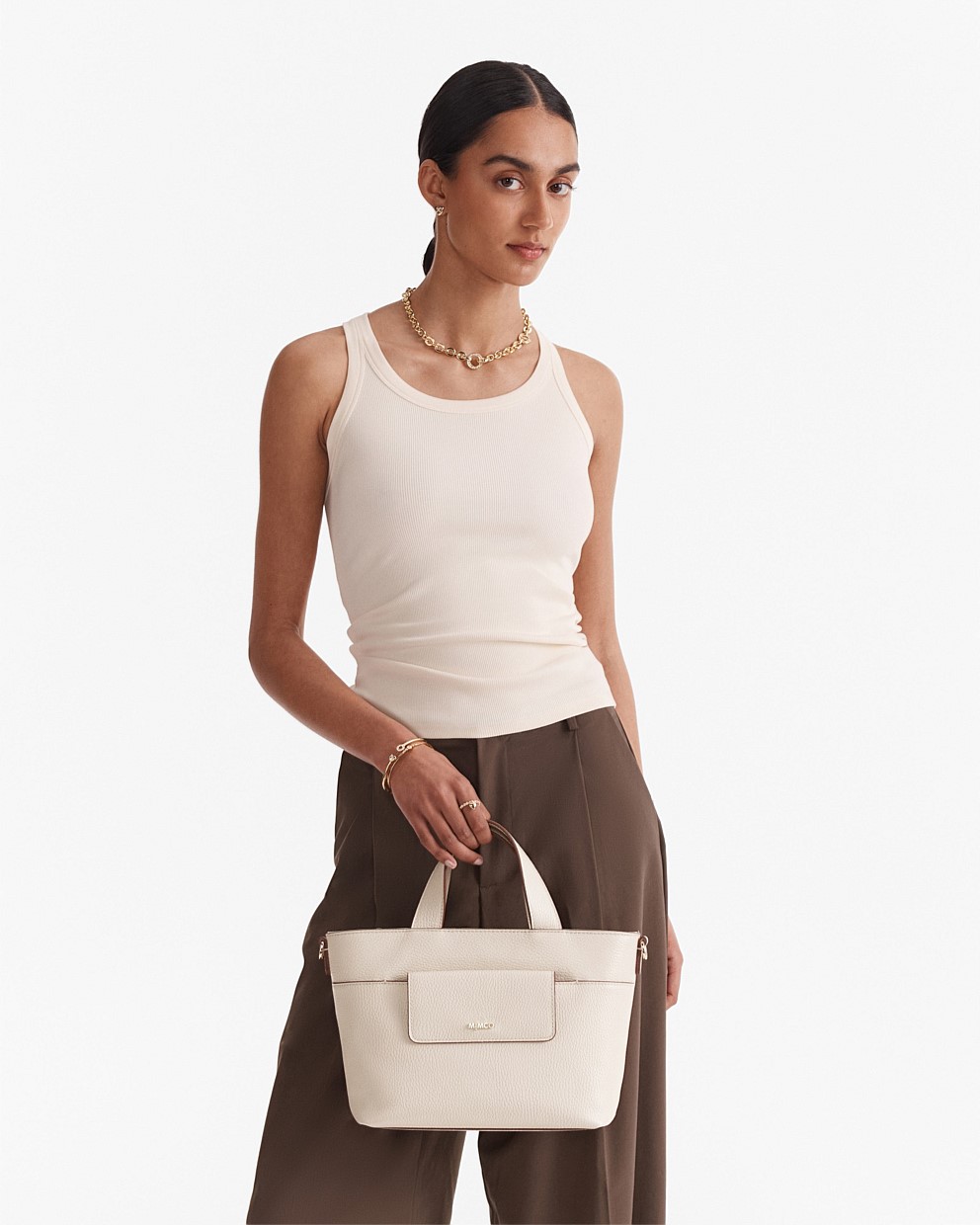 ミンゴ Linen Preston Mini Tote Bag - Mini Bags | Mimco