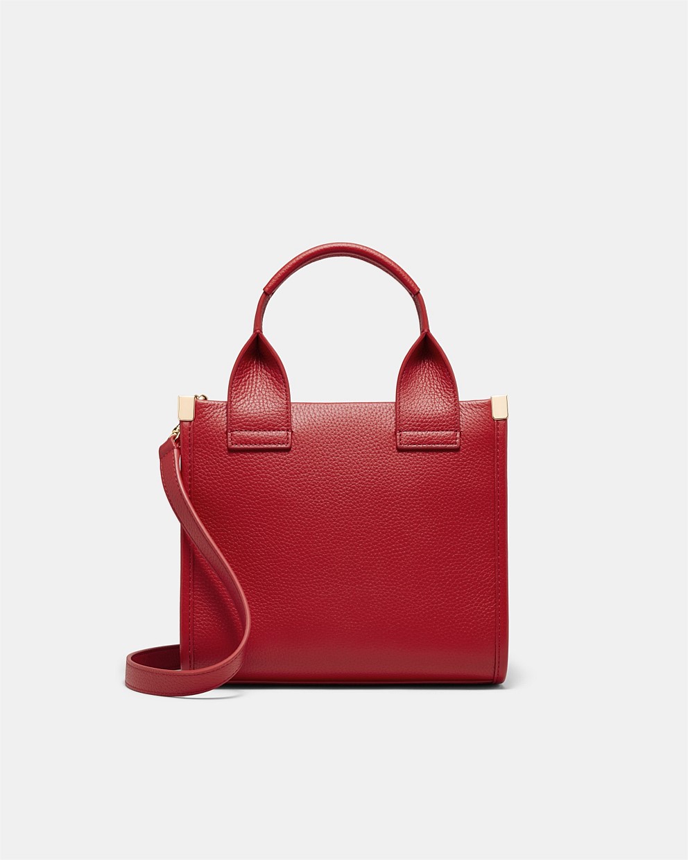 Lipstick Red Patch Leather Mini Tote Bag - Crossbody Bags | Mimco