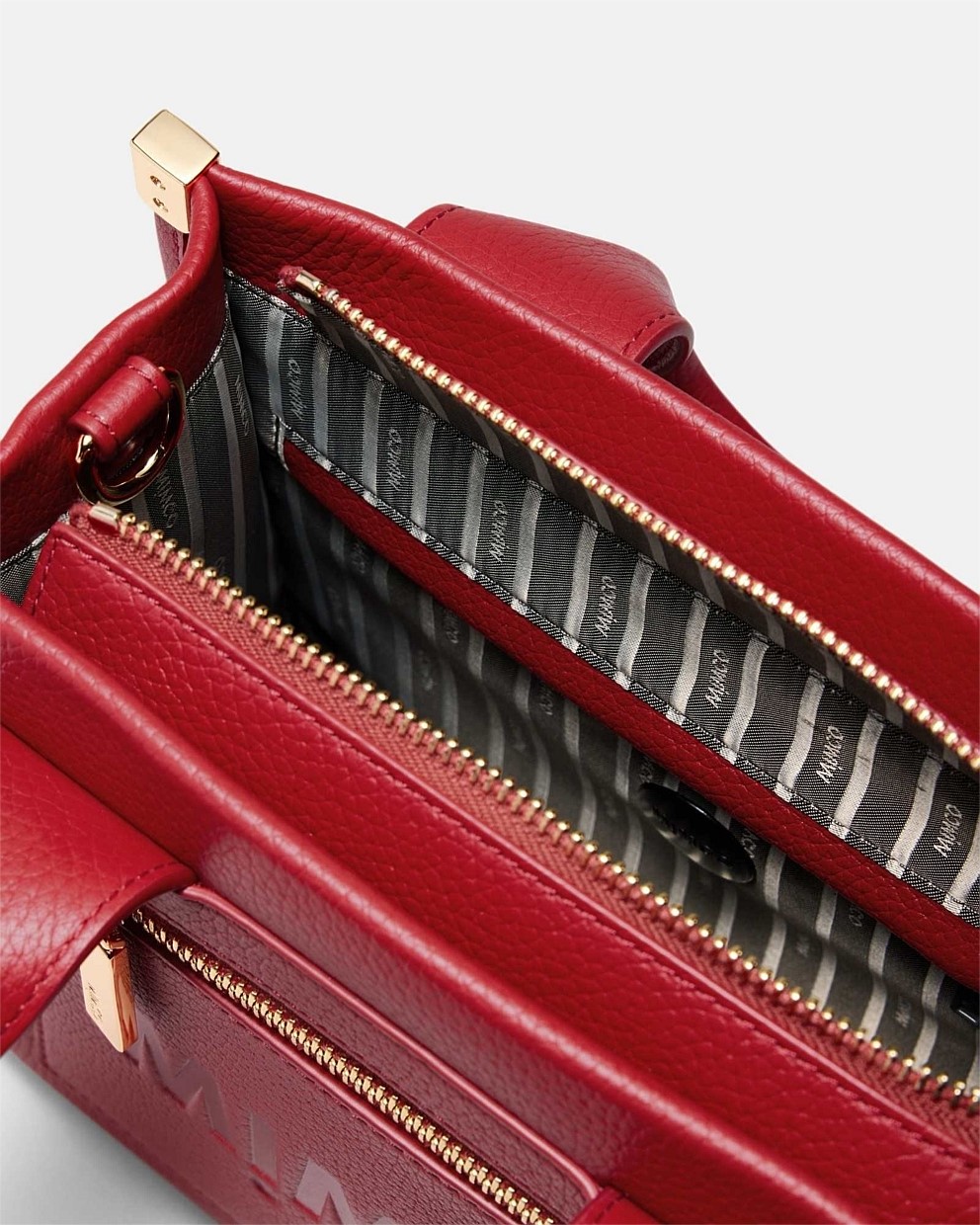 Lipstick Red Patch Leather Mini Tote Bag - Crossbody Bags | Mimco